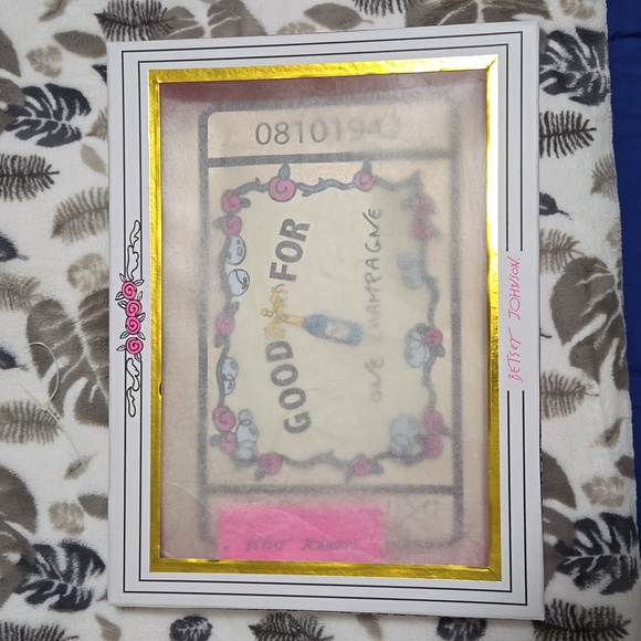 NWT Betsey Johnson Good for One Champagne Ticket Wristlet or Clutch - Picture 2 of 5